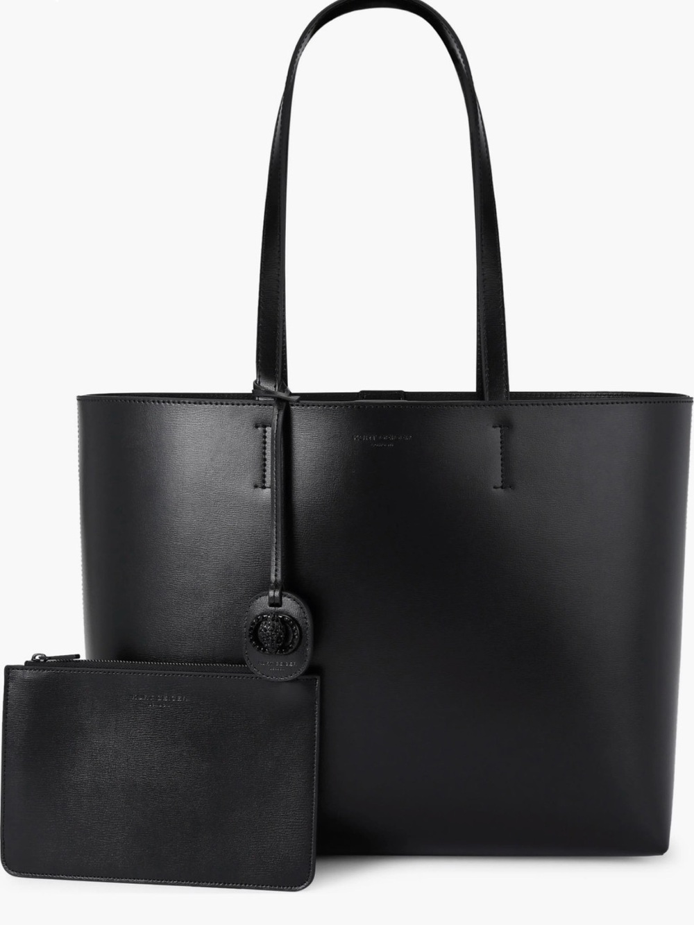 Kurt Geiger Chelsea Black Leather Tote with Zip Pouch